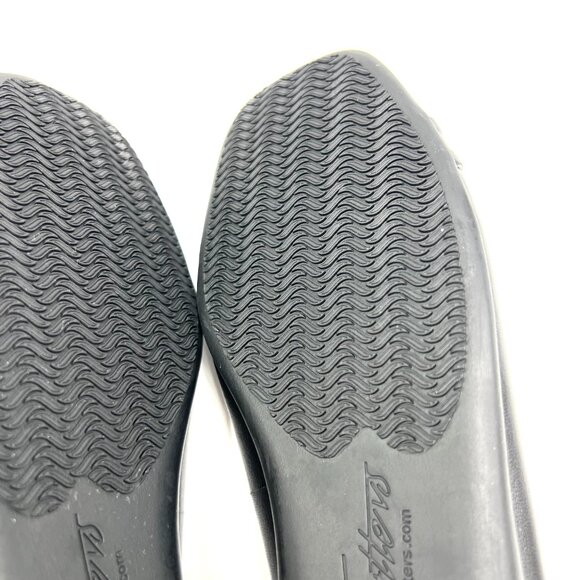 7.5W 7.5 WIDE WIDTH‎ Trotters Womens Sizzle Black Leather Ballet Flats Shoes - Picture 10 of 12